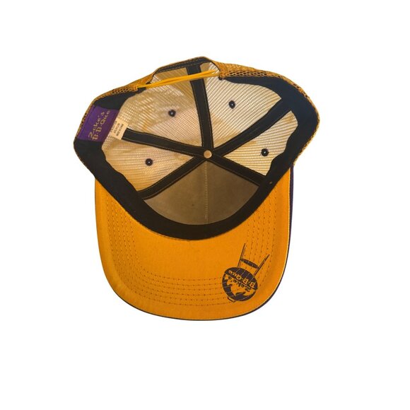 Zekes B-B-Que Trucker Hat Snapback Adjustable Mesh Cap Navy Gold - Picture 4 of 5